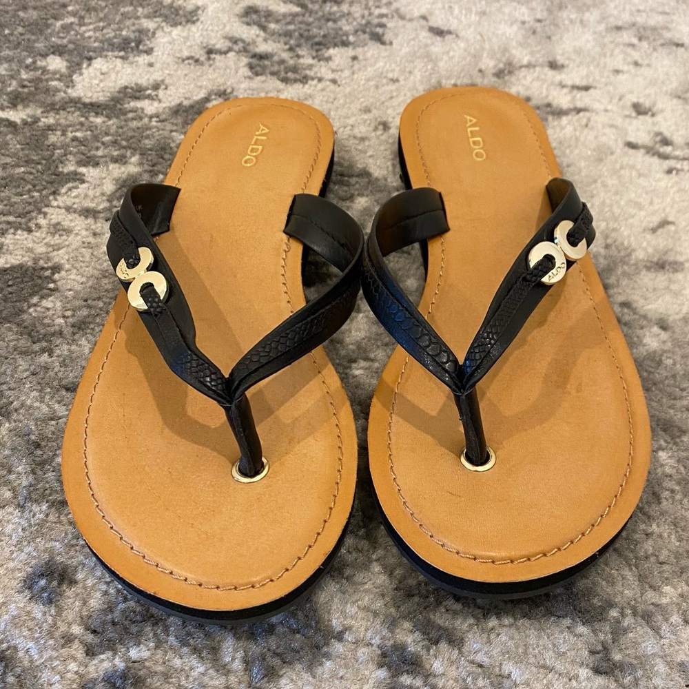 Black Aldo Alkira Sandal Size 10